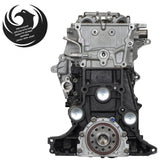 Toyota 2.7L 2TR-FE remanufactured engine, rear view showing the 2TR casting on the rear face of the cylinder head