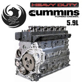 Remanufactured 5.9L Cummins common rail long block - side view