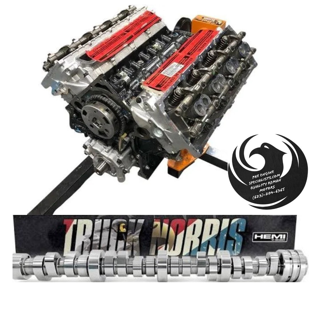 Cammed 5.7L HEMI remanufactured engine - with Truck Norris cam - Phoenix Engine Specialists