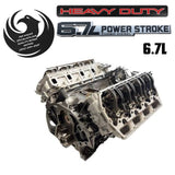 Remanufactured Ford 6.7L Power Stroke diesel long block, 3/4 view - Phoenix Engine Specialists