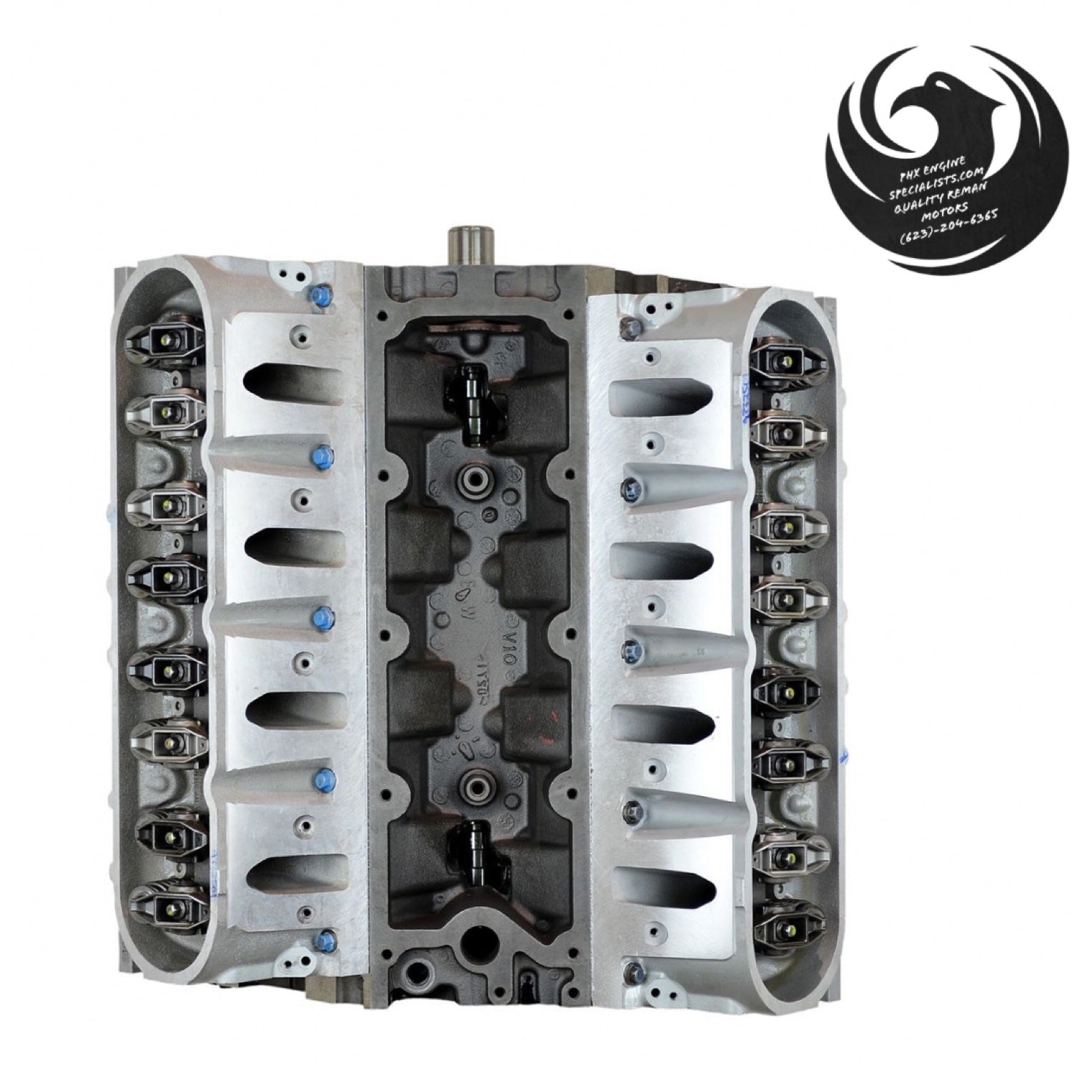 Remanufactured GM 4.8L Vortec V8 non-VVT (LR4/LY2) engine - top view (lifter valley)