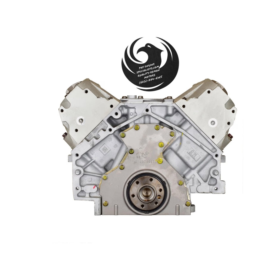 GM 6.2L L92 / L9H remanufactured engine - rear view - Phoenix Engine Specialists