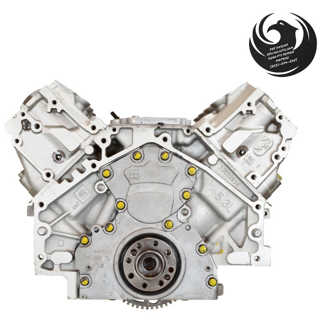 Remanufactured GM 5.3L EcoTec3 direct-injection V8 engine 2014+ (L83 / L82 / L84) - rear view - Phoenix Engine Specialists