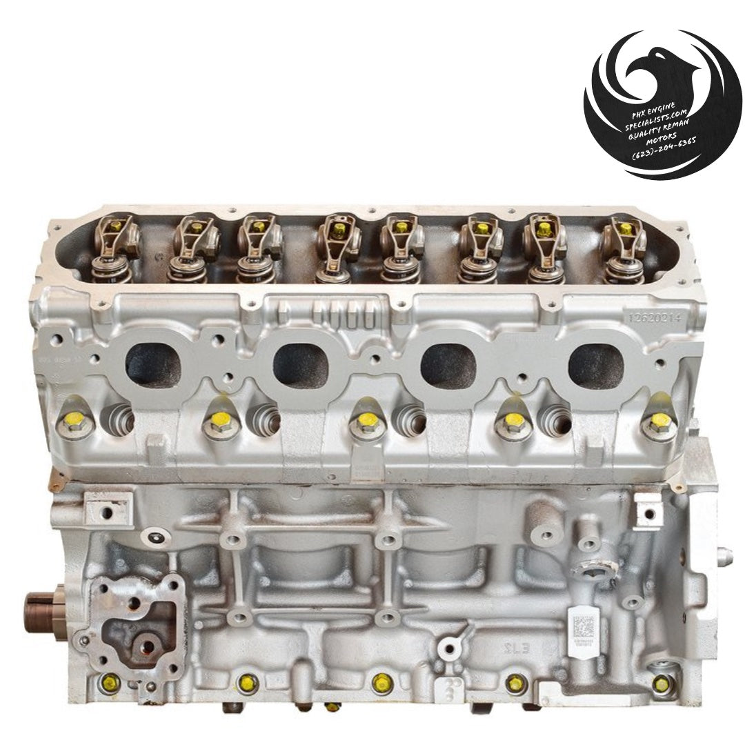 Cammed GM 5.3L Gen V direct-injection AFM/DFM delete remanufactured engine - side view - Phoenix Engine Specialists
