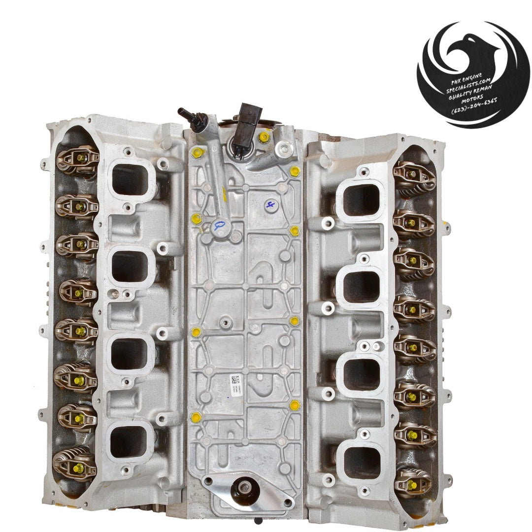 Remanufactured GM 5.3L EcoTec3 direct-injection V8 engine 2014+ (L83 / L82 / L84) - top / valley view - Phoenix Engine Specialists