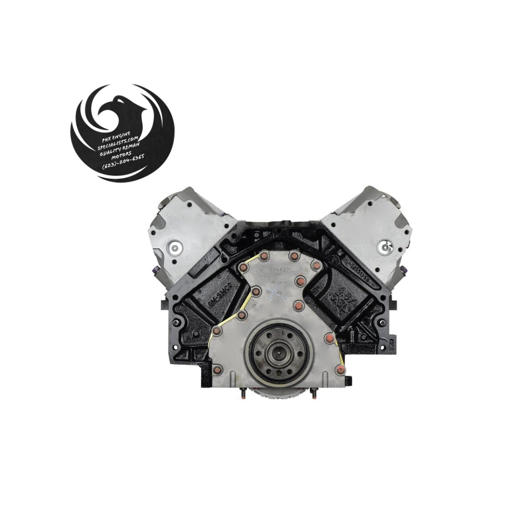 Remanufactured GM 5.3L Vortec engine 1999-2002 - rear view - Phoenix Engine Specialists