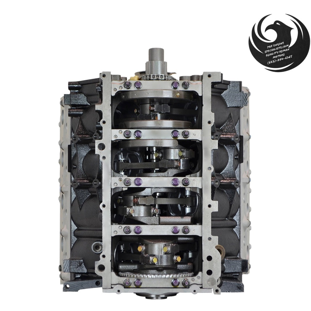 Remanufactured GM 6.0L Vortec V8 engine - bottom view - Phoenix Engine Specialists